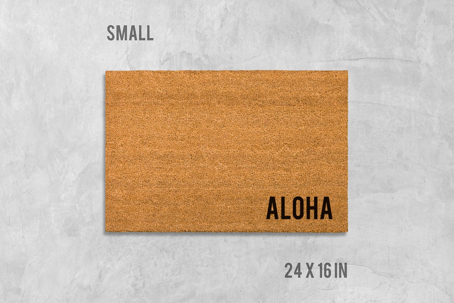 Aloha Doormat: Natural Coir, Hawaiian Welcome Mat