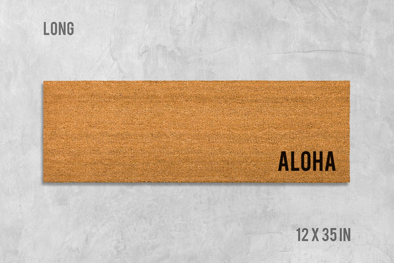 Aloha Doormat: Natural Coir, Hawaiian Welcome Mat