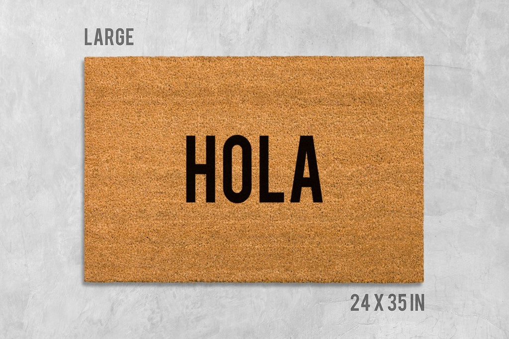 Hola Doormat: Natural Coir Welcome Mat (Latex Backing)