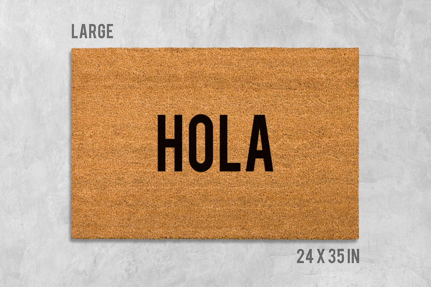 Hola Doormat: Natural Coir Welcome Mat (Latex Backing)