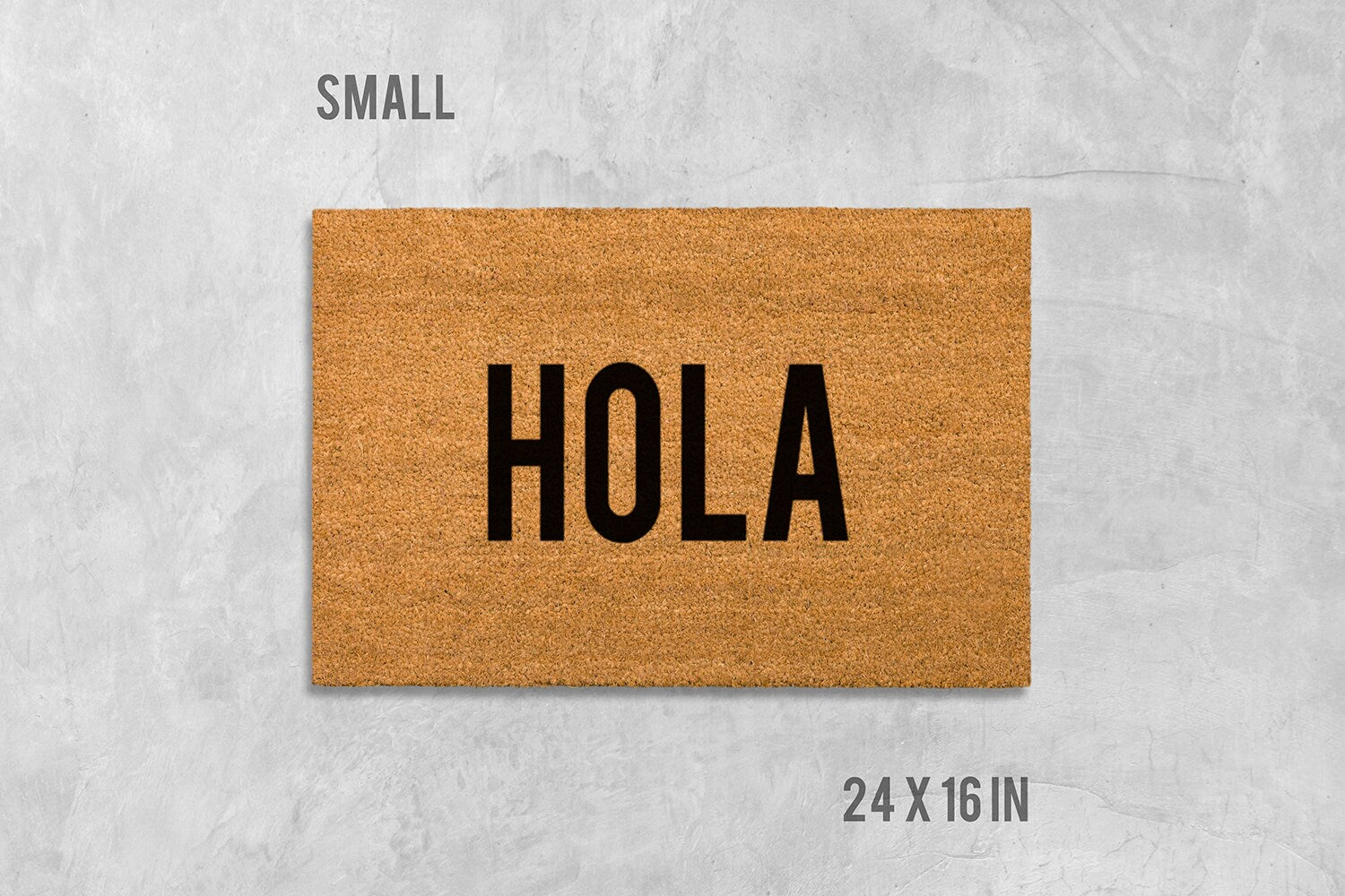 Hola Doormat: Natural Coir Welcome Mat (Latex Backing)