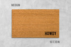Funny Howdy Doormat - Natural Coir, Western Welcome Mat
