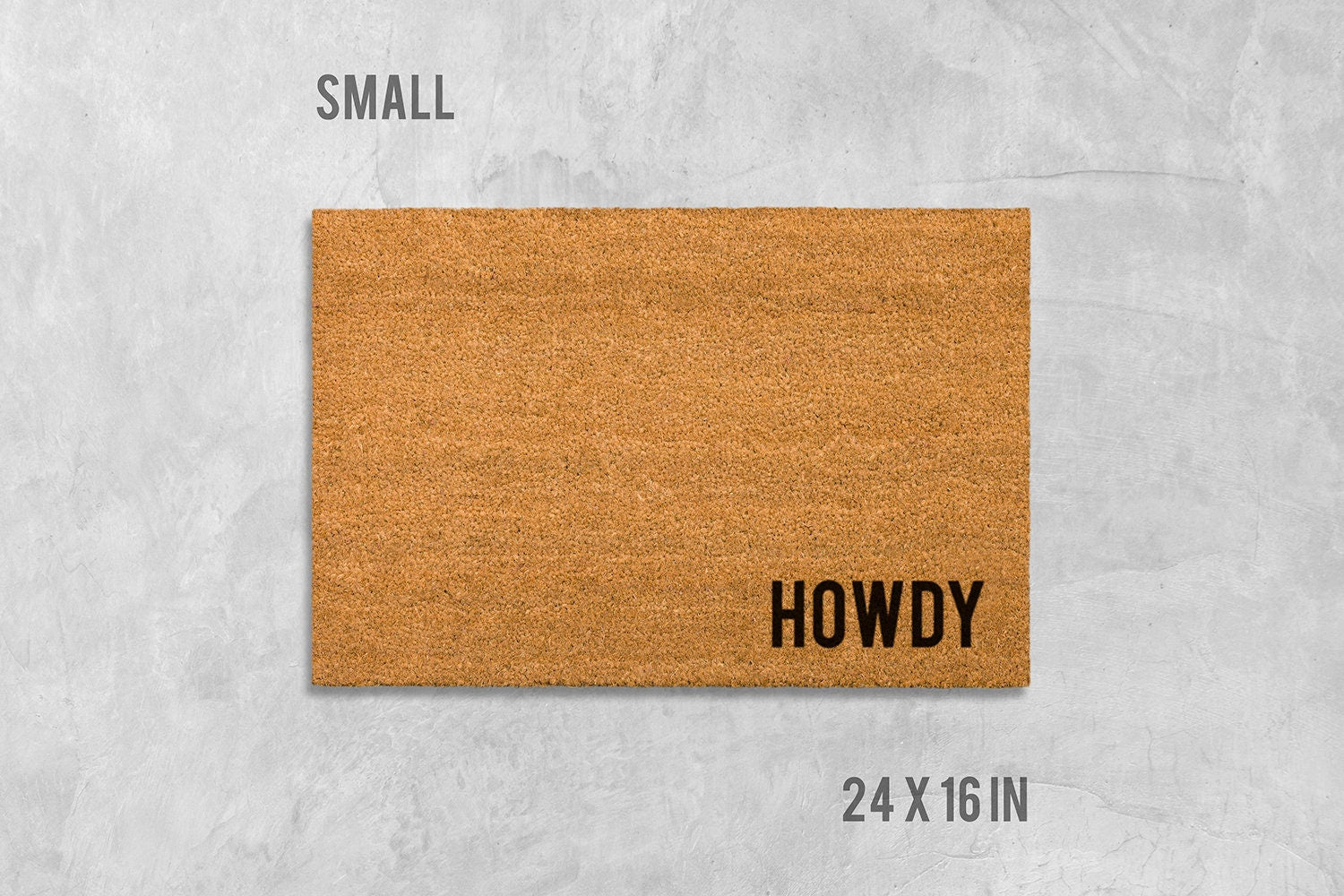 Funny Howdy Doormat - Natural Coir, Western Welcome Mat