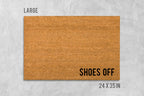 Shoes Off Welcome Mat - Funny Natural Coir Door Rug
