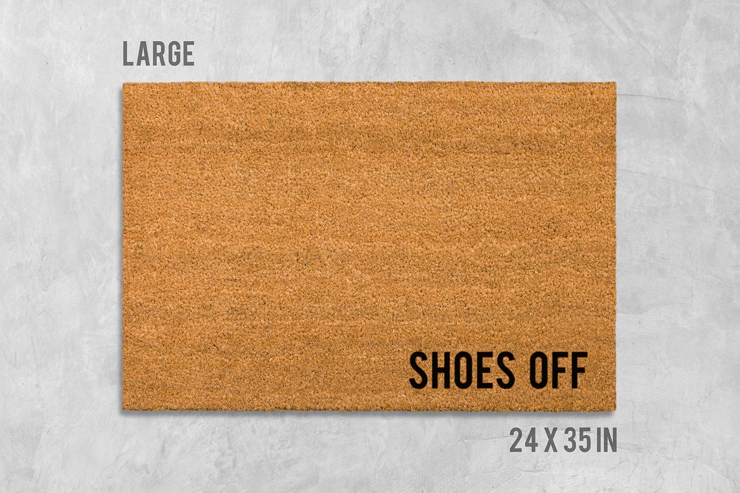 Shoes Off Welcome Mat - Funny Natural Coir Door Rug