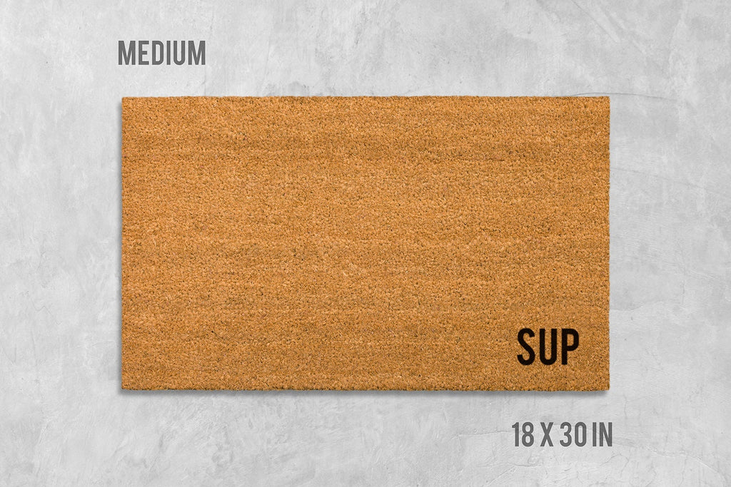 Funny Sup Doormat, Natural Coir (Latex Backing, Outdoor Use)