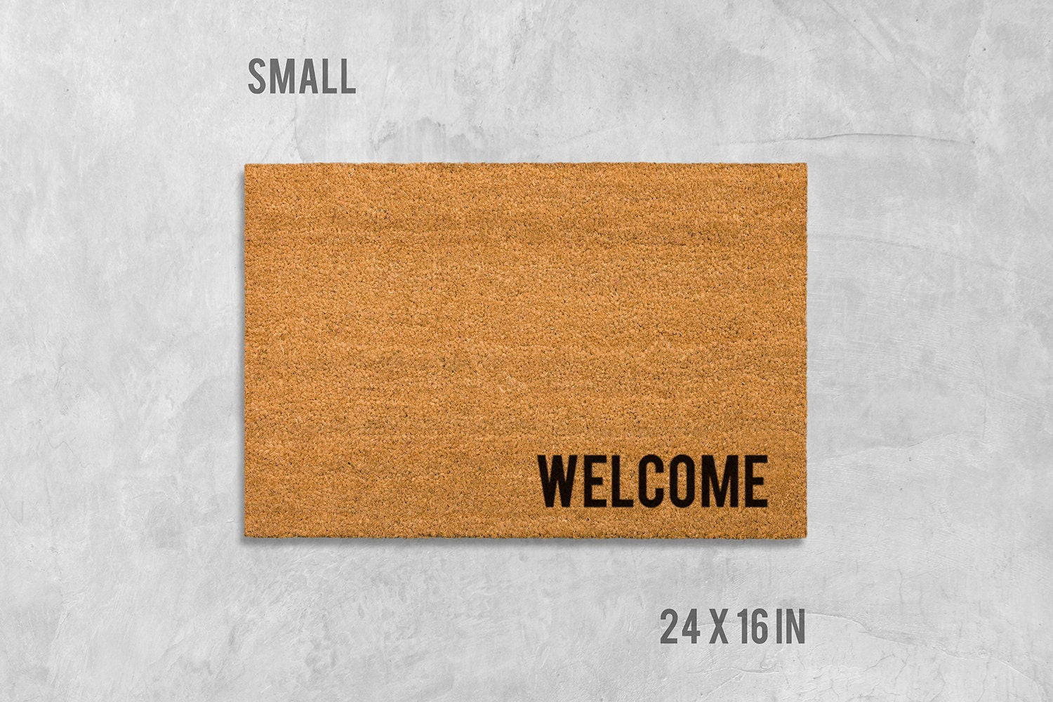 Welcome Doormat: Natural Coconut Fiber - Latex Backing