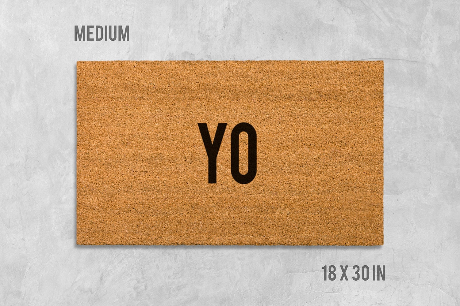 Funny Yo Doormat: Natural Coir Welcome Mat for Home