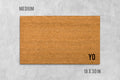 Funny Yo Welcome Mat - Natural Coir with Latex Backing