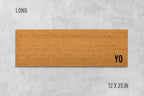 Funny Yo Welcome Mat - Natural Coir with Latex Backing