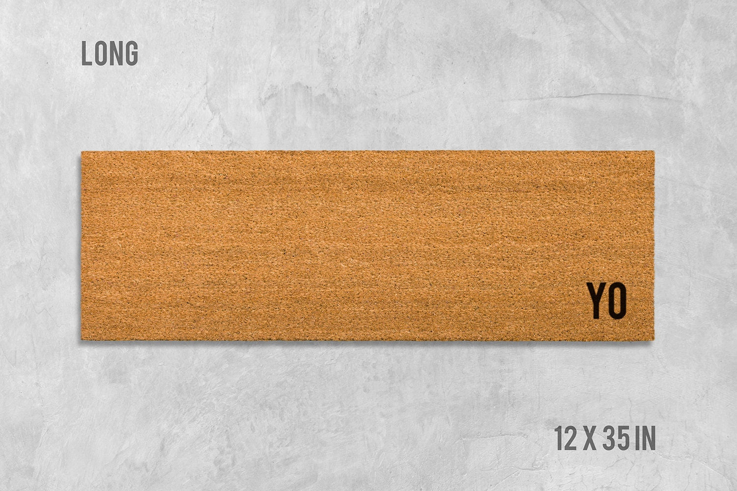 Funny Yo Welcome Mat - Natural Coir with Latex Backing