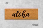 Aloha Welcome Mat: Coconut Fiber Doormat - Latex Backing