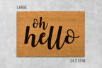 Oh Hello Doormat: Friendly Welcome Mat (Natural Coir, Latex)