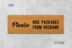Please Hide Packages From Husband Doormat, Please Hide Packages From Husband Door Mat, Housewarming Gift, Funny Doormat, Funny Door Mat