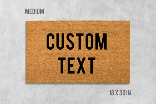 Custom Welcome Doormat - Personalized Name, Natural Coir