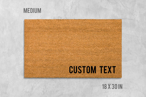 Custom Welcome Doormat - Personalized Name, Natural Coir