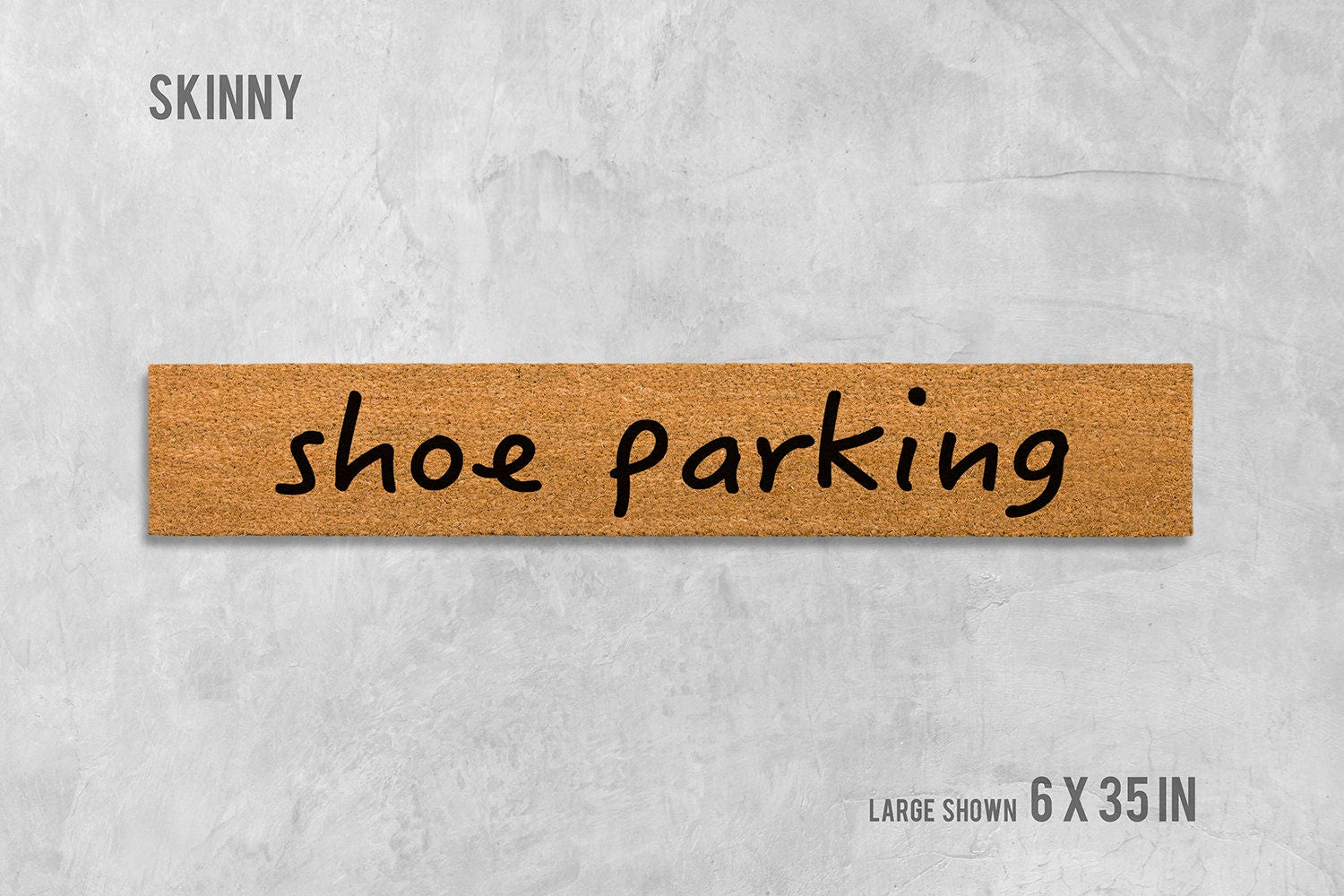Shoe Parking Skinny Doormat - Compact Funny Welcome Mat