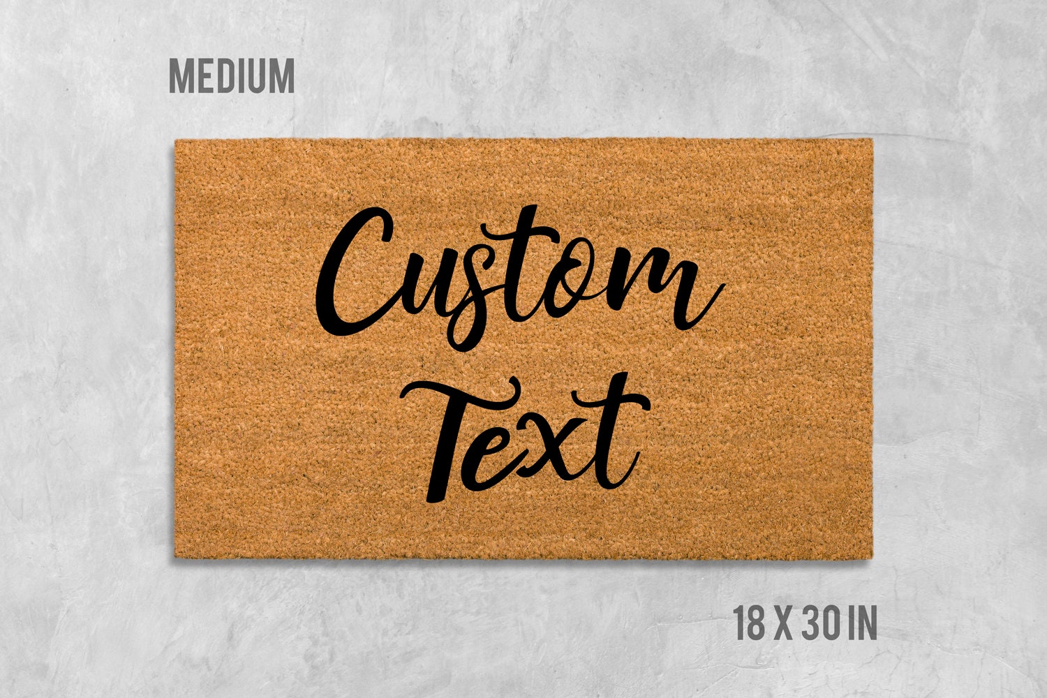Custom Doormat: Personalized Housewarming Mat (Natural Coir)