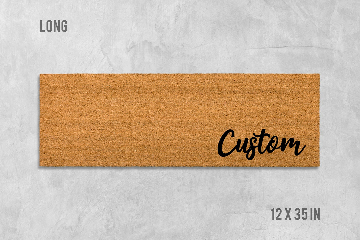 Custom Doormat: Personalized Housewarming Mat (Natural Coir)