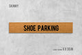 Funny Shoe Parking Doormat: Skinny Natural Coir Mat for Small Spaces