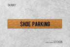 Funny Shoe Parking Doormat: Skinny Natural Coir Mat for Small Spaces