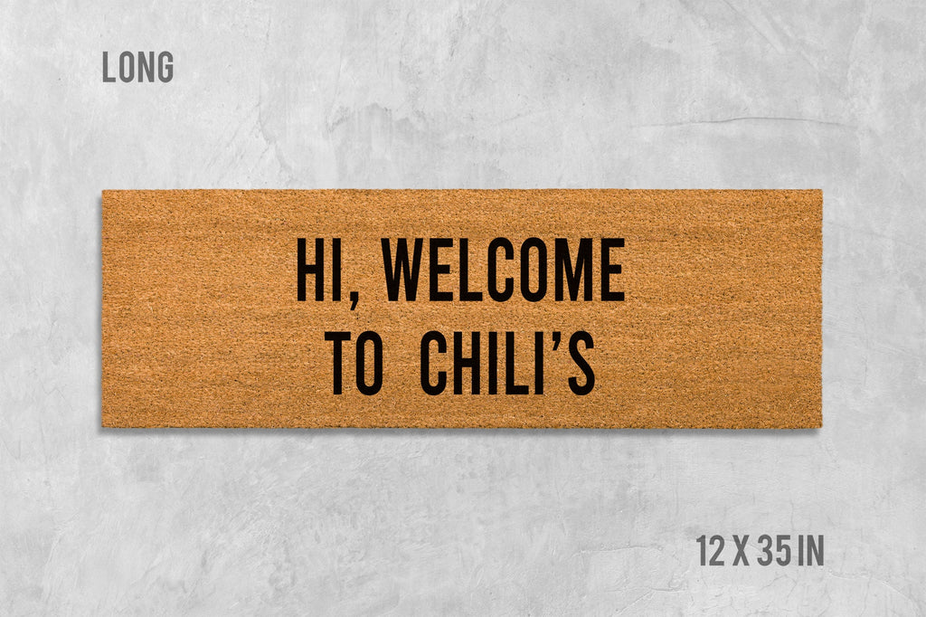 Welcome Doormat: Funny Chilis Design (Coir, Latex, Outdoor)