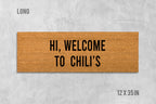 Welcome Doormat: Funny Chilis Design (Coir, Latex, Outdoor)