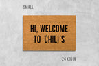 Welcome Doormat: Funny Chilis Design (Coir, Latex, Outdoor)