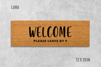 Welcome Door Mat: Funny Rude Saying (Natural Coir, Latex)