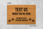 Funny Dog Doormat: Text Us When You're Here, Coir Welcome Mat