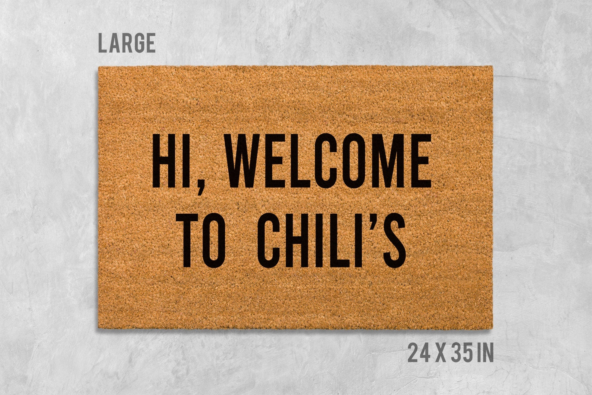 Welcome Doormat: Funny Chilis Design (Coir, Latex, Outdoor)