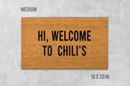 Welcome Doormat: Funny Chilis Design (Coir, Latex, Outdoor)