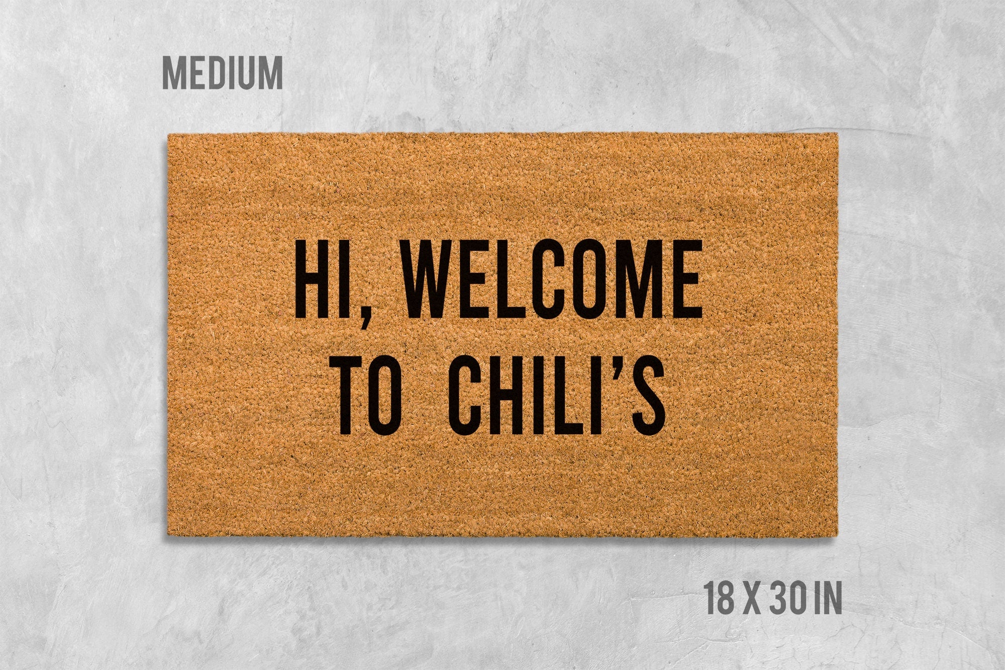 Welcome Doormat: Funny Chilis Design (Coir, Latex, Outdoor)