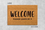 Welcome Door Mat: Funny Rude Saying (Natural Coir, Latex)