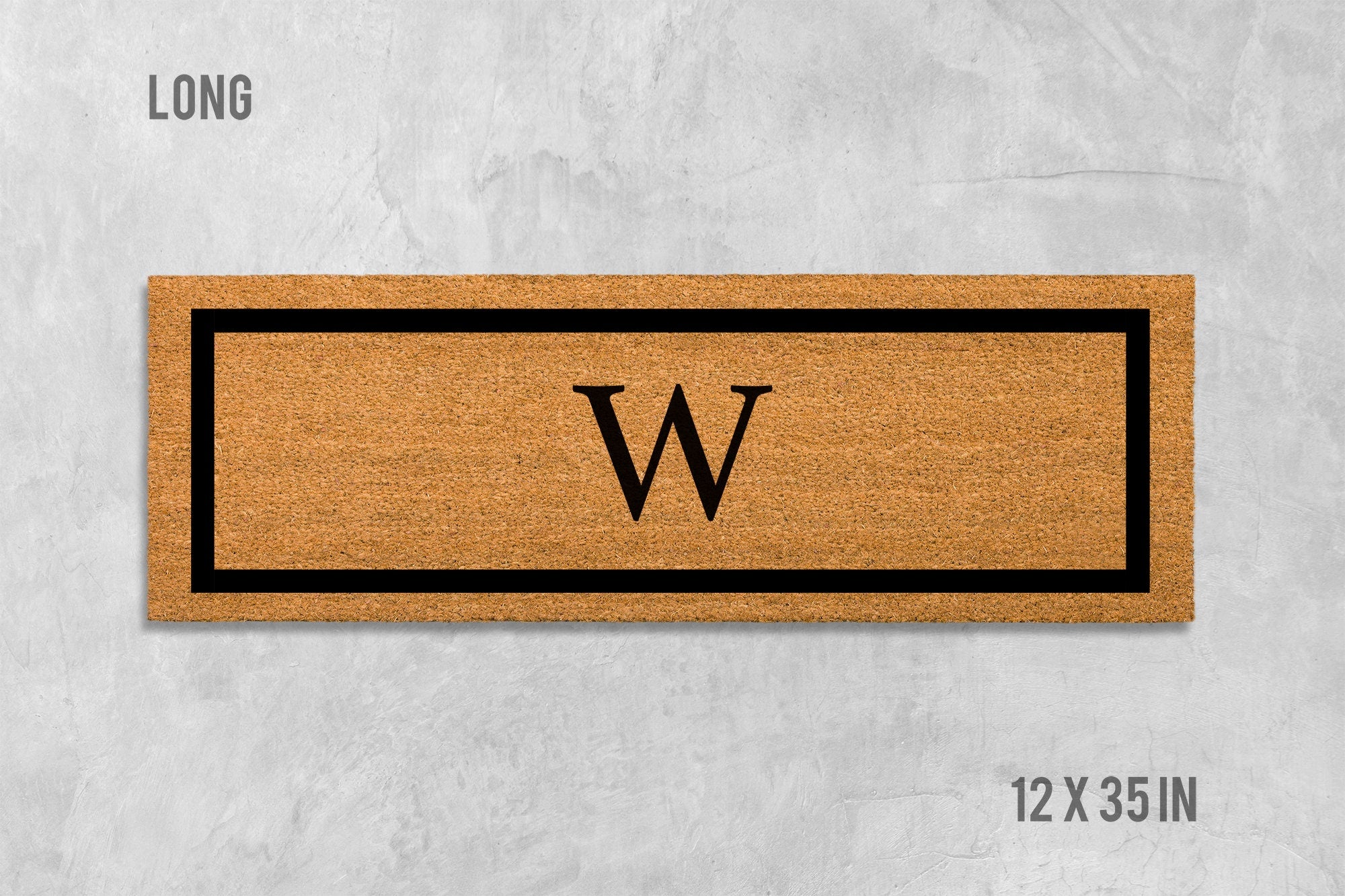 Personalized Doormat: Initial Design - Natural Coir Fiber