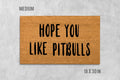 Funny Pitbull Doormat - Natural Coir with Latex Backing