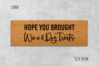 Welcome Doormat: Funny Dog and Wine Theme (Coir, Latex)