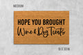 Welcome Doormat: Funny Dog and Wine Theme (Coir, Latex)