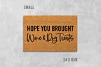 Welcome Doormat: Funny Dog and Wine Theme (Coir, Latex)