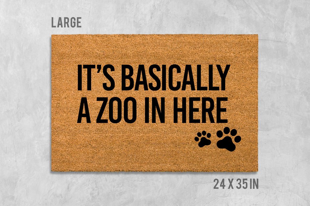 Funny Animal Doormat - Dogs, Cats Welcome Mat