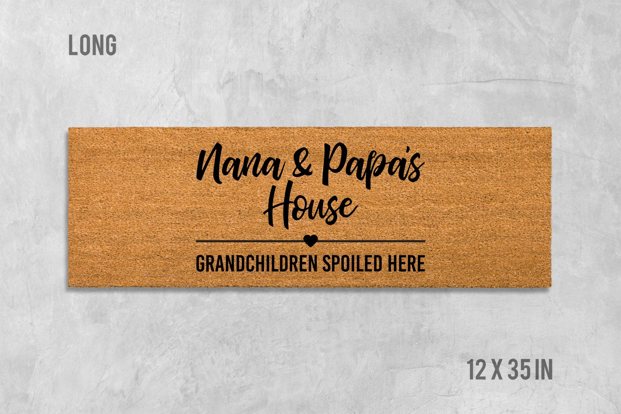 Nana and Papa Doormat, Funny Grandparents Welcome (Coir, Latex)