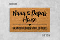 Nana and Papa Doormat, Funny Grandparents Welcome (Coir, Latex)