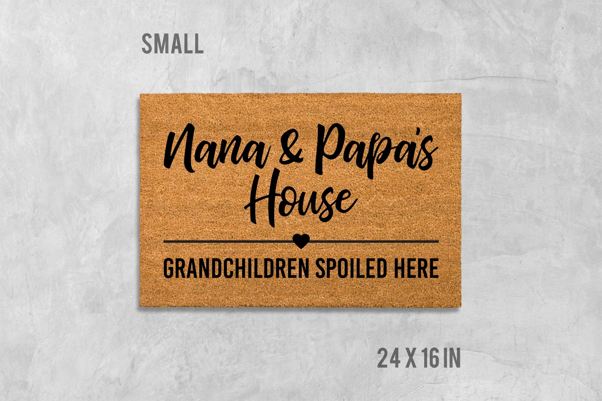 Nana and Papa Doormat, Funny Grandparents Welcome (Coir, Latex)