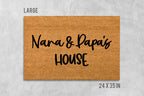 Nana and Papas House Doormat, Funny Doormat, Grandparents Doormat, Birthday Gift, Anniversary Gift, Kids Doormat, Family Gift, Grandparents