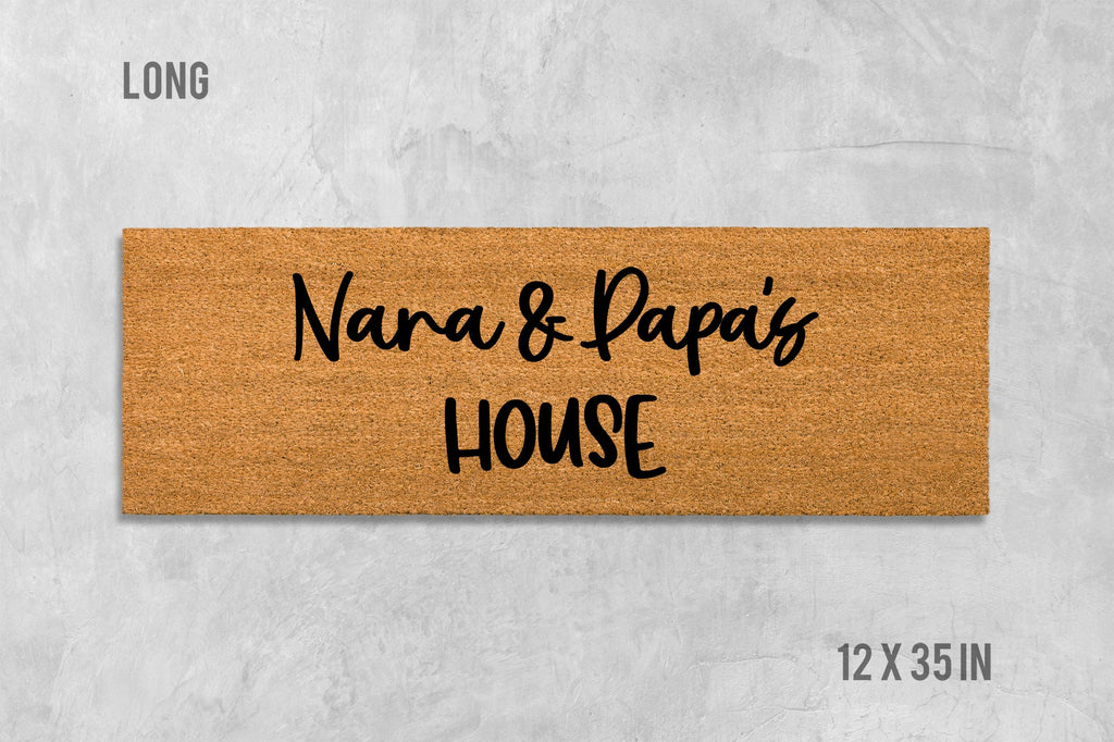 Nana and Papas House Doormat, Funny Doormat, Grandparents Doormat, Birthday Gift, Anniversary Gift, Kids Doormat, Family Gift, Grandparents