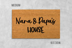 Nana and Papas House Doormat, Funny Doormat, Grandparents Doormat, Birthday Gift, Anniversary Gift, Kids Doormat, Family Gift, Grandparents