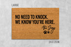 Funny Dog Doormat: No Need to Knock, Welcome Mat