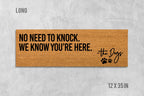 Funny Dog Doormat: No Need to Knock, Welcome Mat