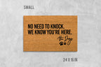 Funny Dog Doormat: No Need to Knock, Welcome Mat