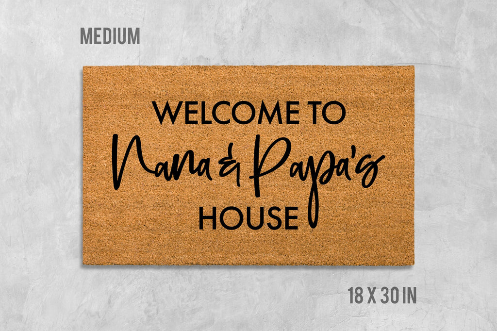 Nana and Papa Doormat: Welcome Mat for Grandparents’ Home